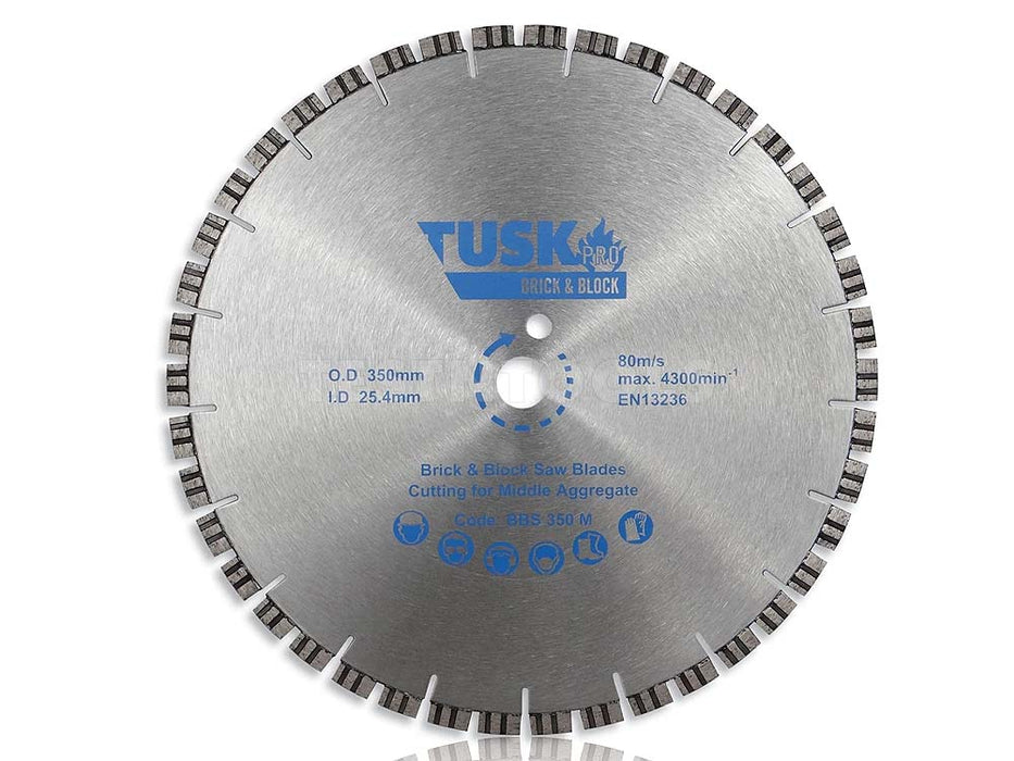 TUSK Porcelain Pro Cutting Blades - 350 x 2.6/2.0 x 10 x 25.4