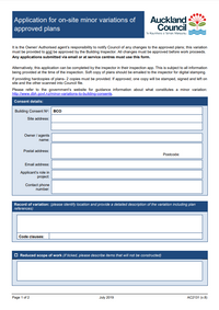 AC2131 Application for on-site minor variations of approved plans