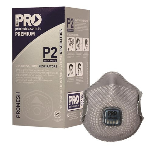 PRO Mesh Dust Mask P2 with Valve 12pk