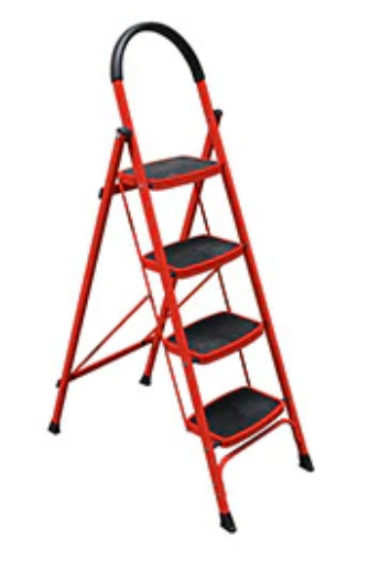Ladder 4 step RED Fold-out