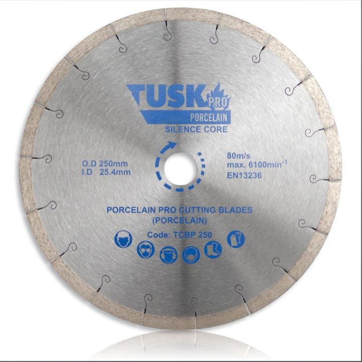 Tusk Porcelain Pro Cutting Blades - 250 x 2.2/1.8 x 10 x 25.4 Silence Core